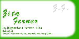 zita ferner business card